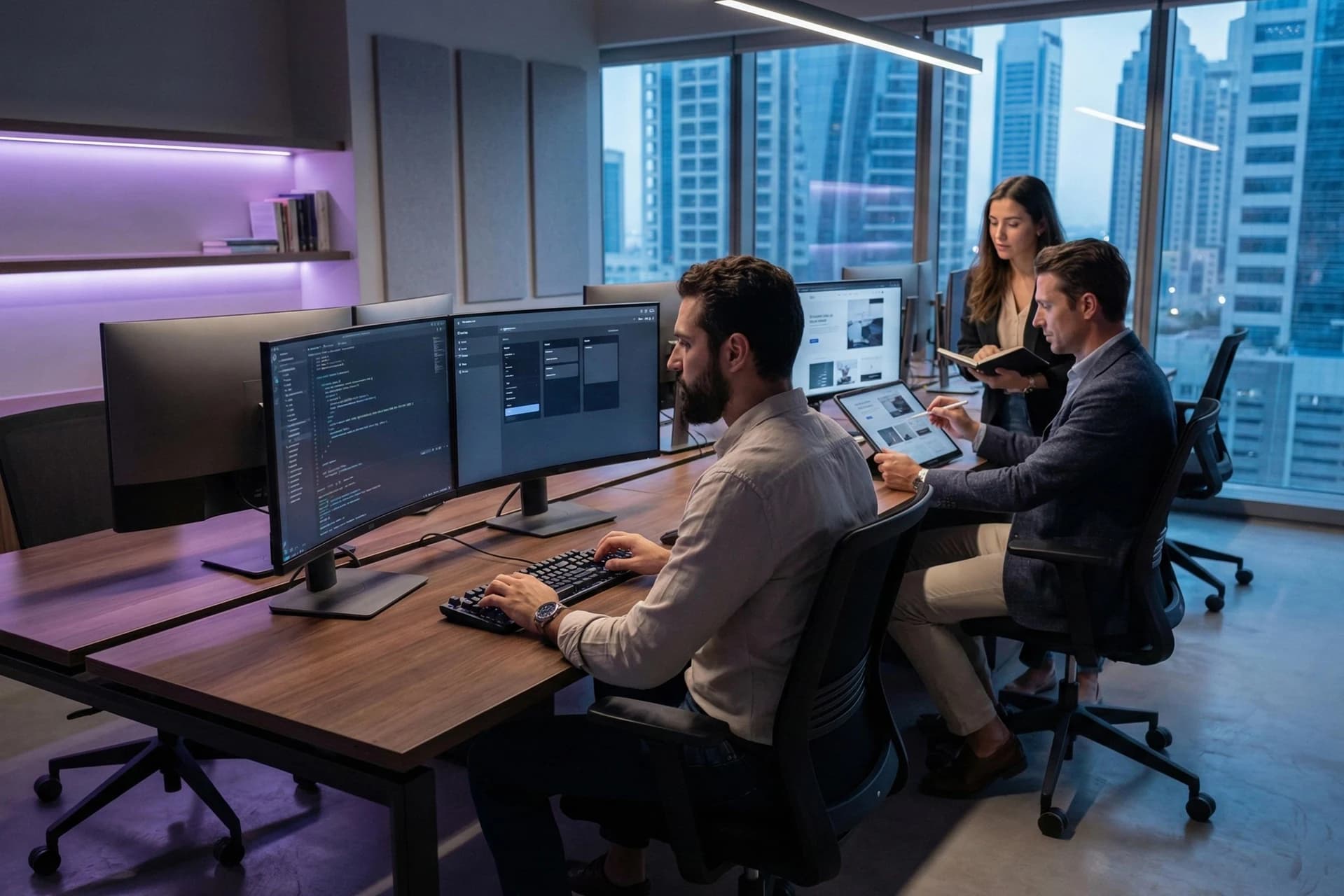 Product team designing a responsive digital experience